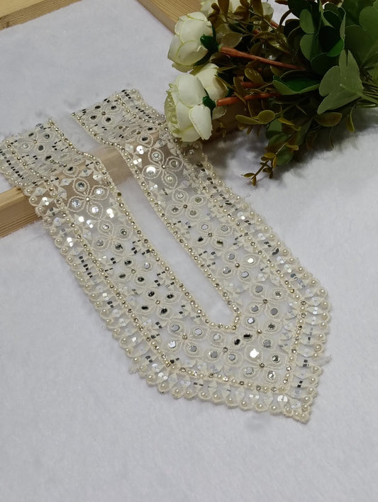 Embroidered Neck Patch Design NE789 - Artiza Lace
