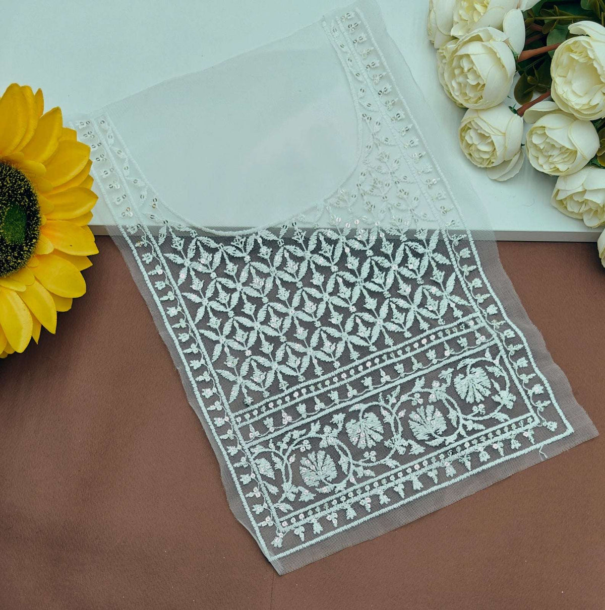 Embroidered Neck Patch Design NE820 - Artiza Lace