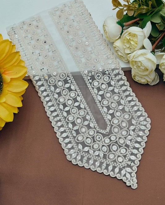 Embroidered Neck Patch Design NE859 - Artiza Lace