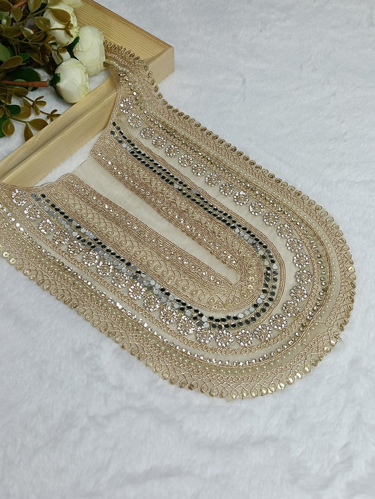 Embroidered Neck Patch Design NE863 - Artiza Lace