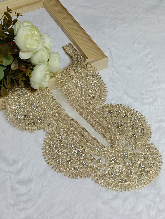 Embroidered Neck Patch Design NE878 - Artiza Lace