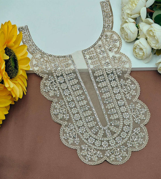 Embroidered Neck Patch Design NE880 - Artiza Lace