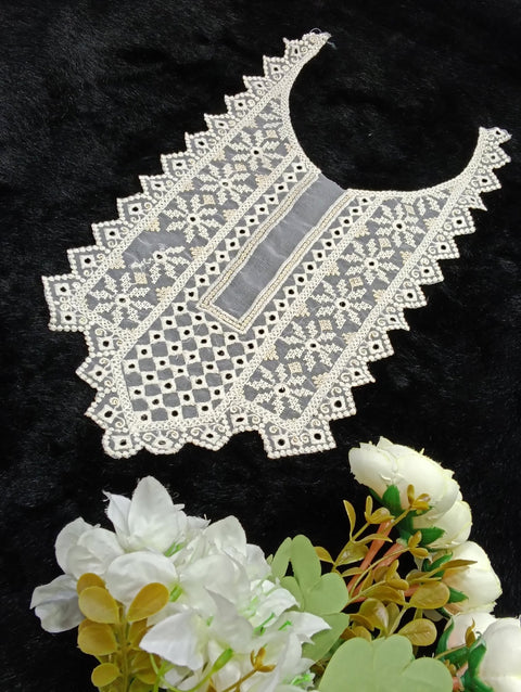 Embroidered Neck Patch Design NE883 - Artiza Lace