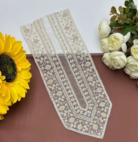 Embroidered Neck Patch Design NE895 - Artiza Lace