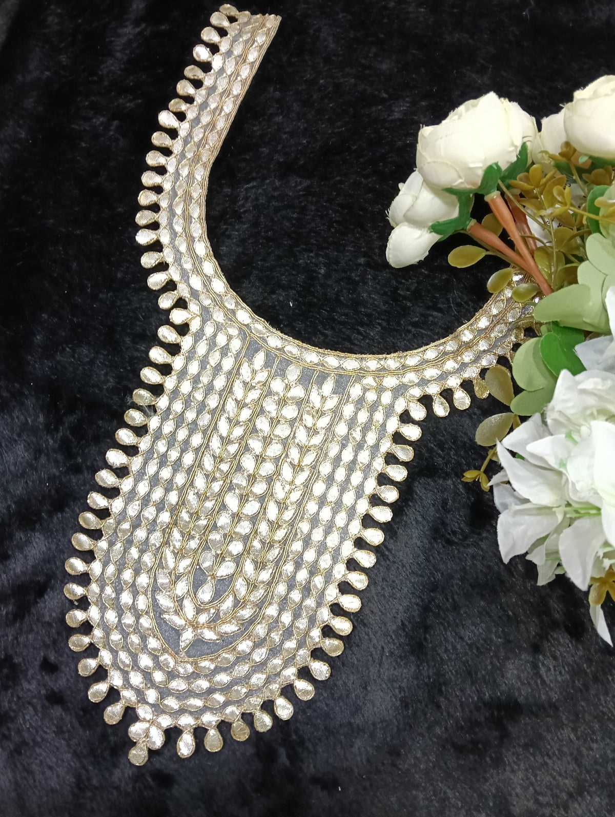 Embroidered Neck Patch Design NE9 - Artiza Lace