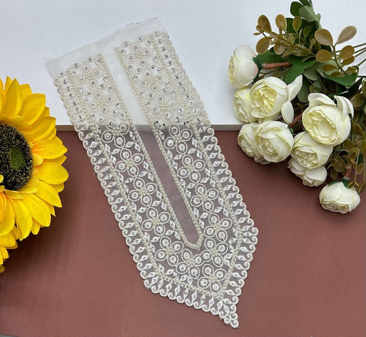 Embroidered Neck Patch Design NE900 - Artiza Lace