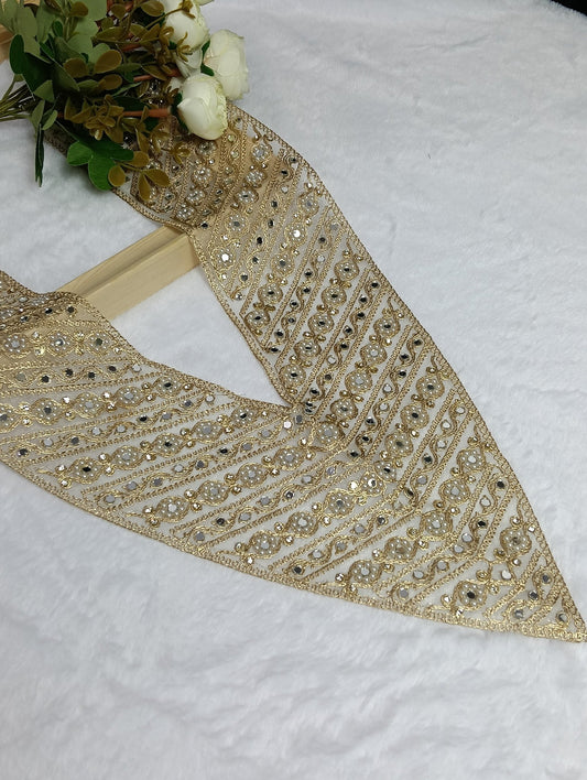 Embroidered Neck Patch Design NE923 - Artiza Lace