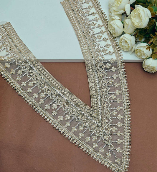 Embroidered Neck Patch Design NE924 - Artiza Lace