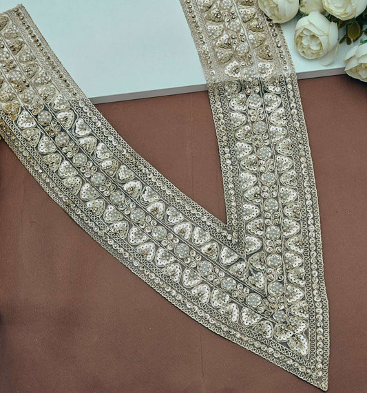 Embroidered Neck Patch Design NE925 - Artiza Lace