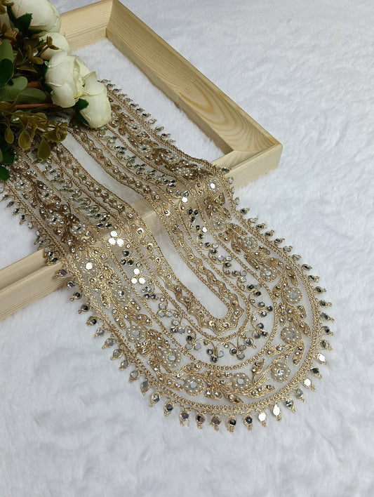 Embroidered Neck Patch Design NE967 - Artiza Lace