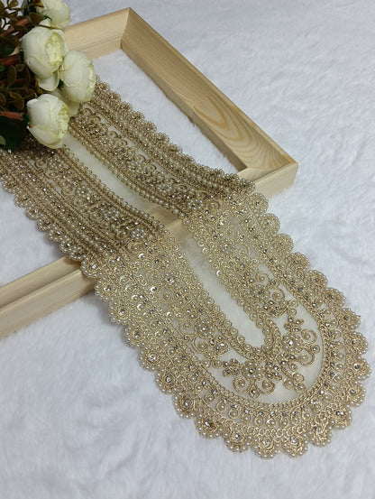 Embroidered Neck Patch Design NE971 - Artiza Lace