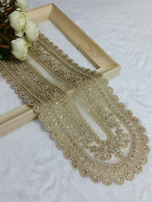 Embroidered Neck Patch Design NE971 - Artiza Lace