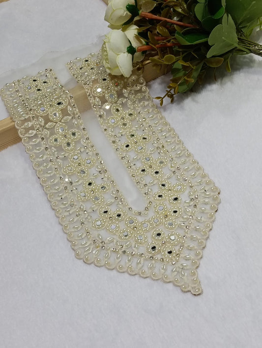 Embroidered Neck Patch Design NE980 - Artiza Lace