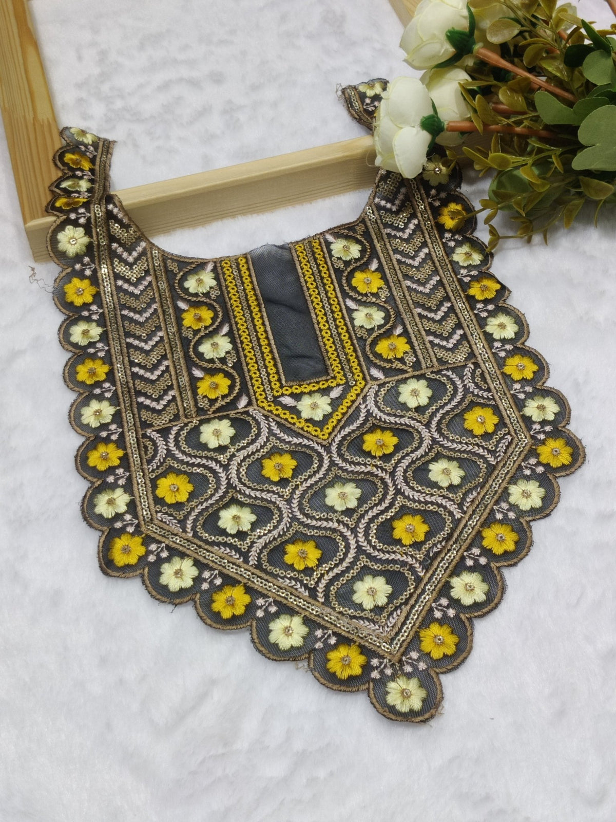 Embroidered Neck Patch Design NE992 - Artiza Lace