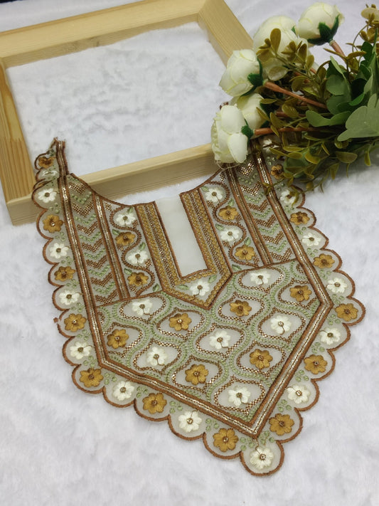 Embroidered Neck Patch Design NE992 - Artiza Lace