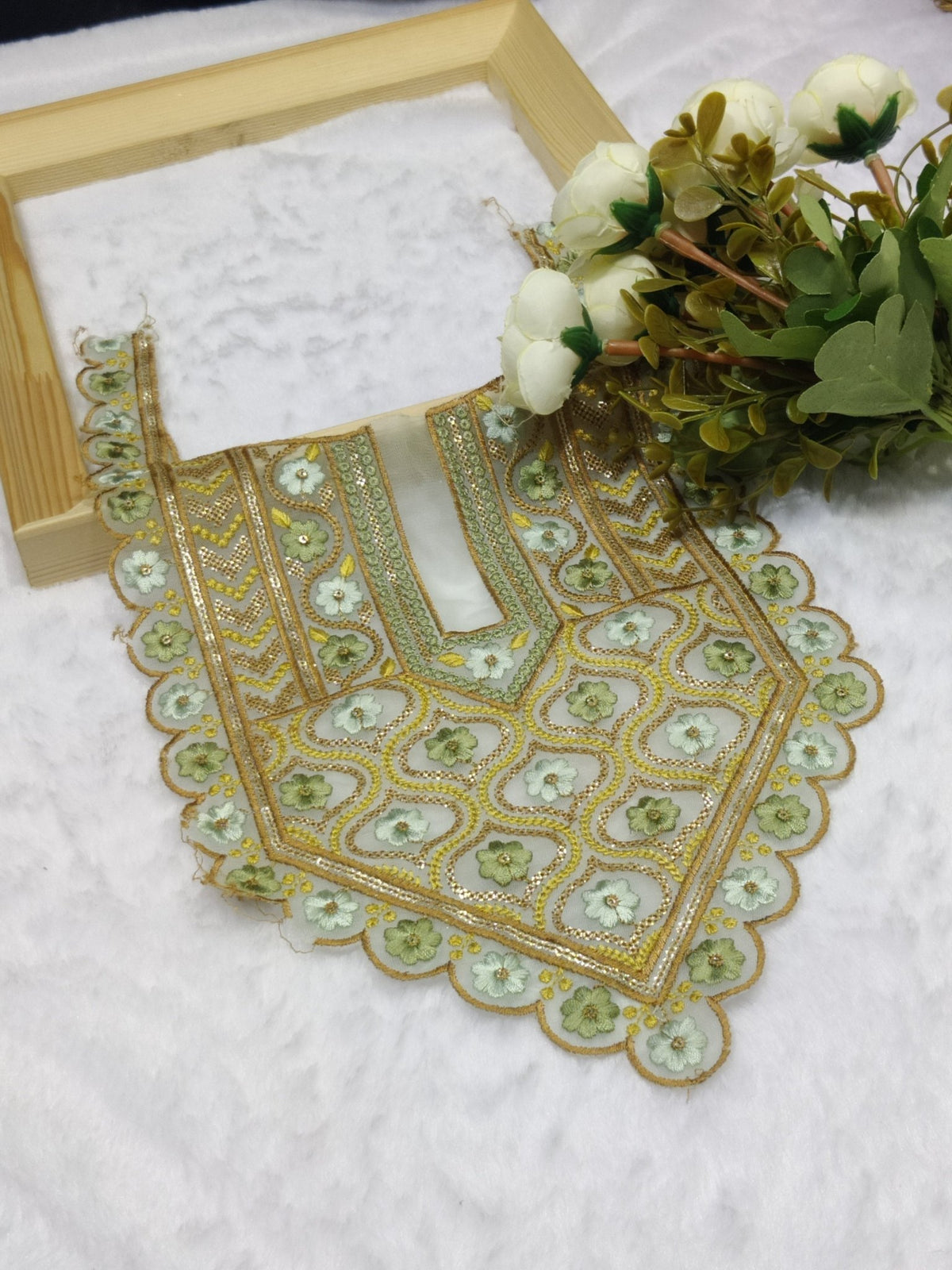 Embroidered Neck Patch Design NE992 - Artiza Lace