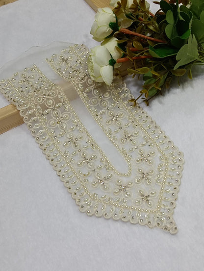 Embroidered Neck Patch Design NE997 - Artiza Lace