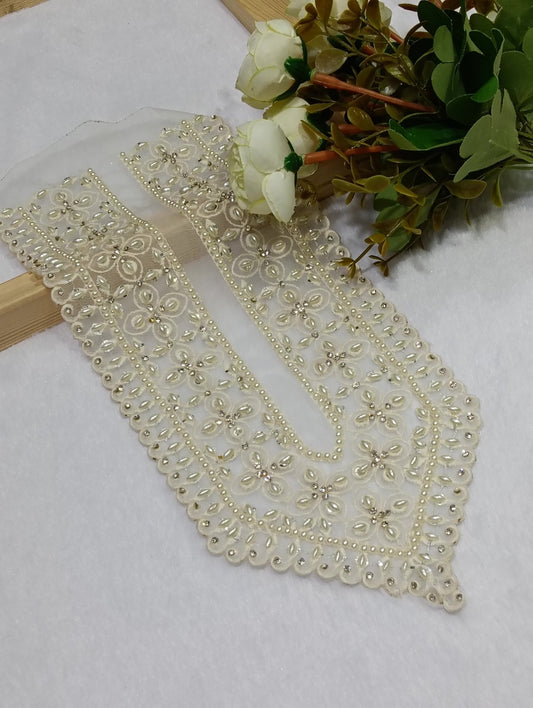 Embroidered Neck Patch Design NE997 - Artiza Lace