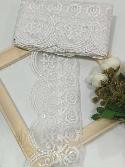 Coding Embroidered Zari Border 07 – 4 Colours | Artiza Lace