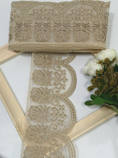 Coding Embroidered Zari Border 07 – 4 Colours | Artiza Lace