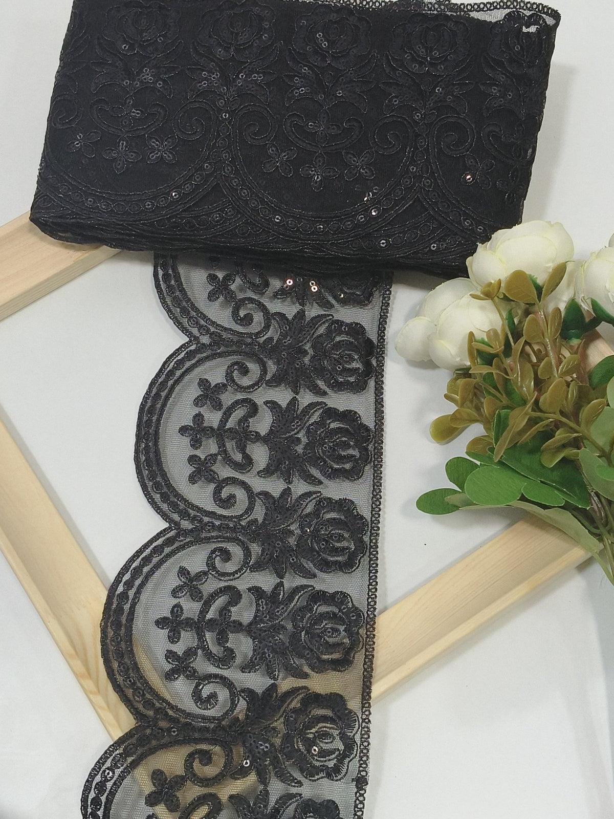 Coding Embroidered Zari Border 07 – 4 Colours | Artiza Lace