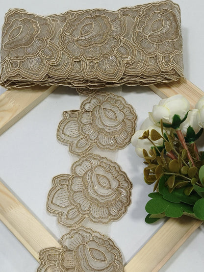 Coding Embroidered Zari Border 08 – 4 Colours | Artiza Lace