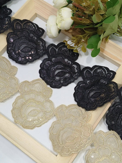 Coding Embroidered Zari Border 08 – 4 Colours | Artiza Lace