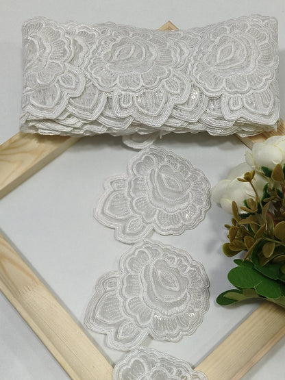 Coding Embroidered Zari Border 08 – 4 Colours | Artiza Lace