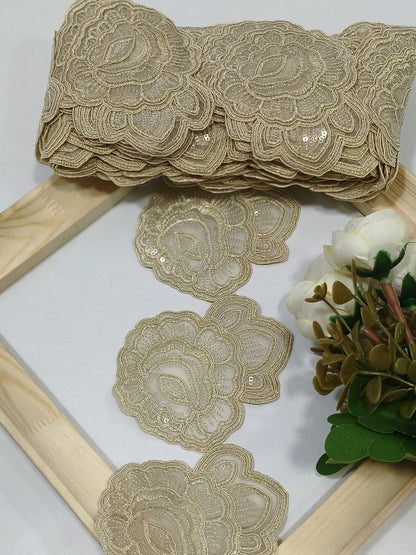 Coding Embroidered Zari Border 08 – 4 Colours | Artiza Lace