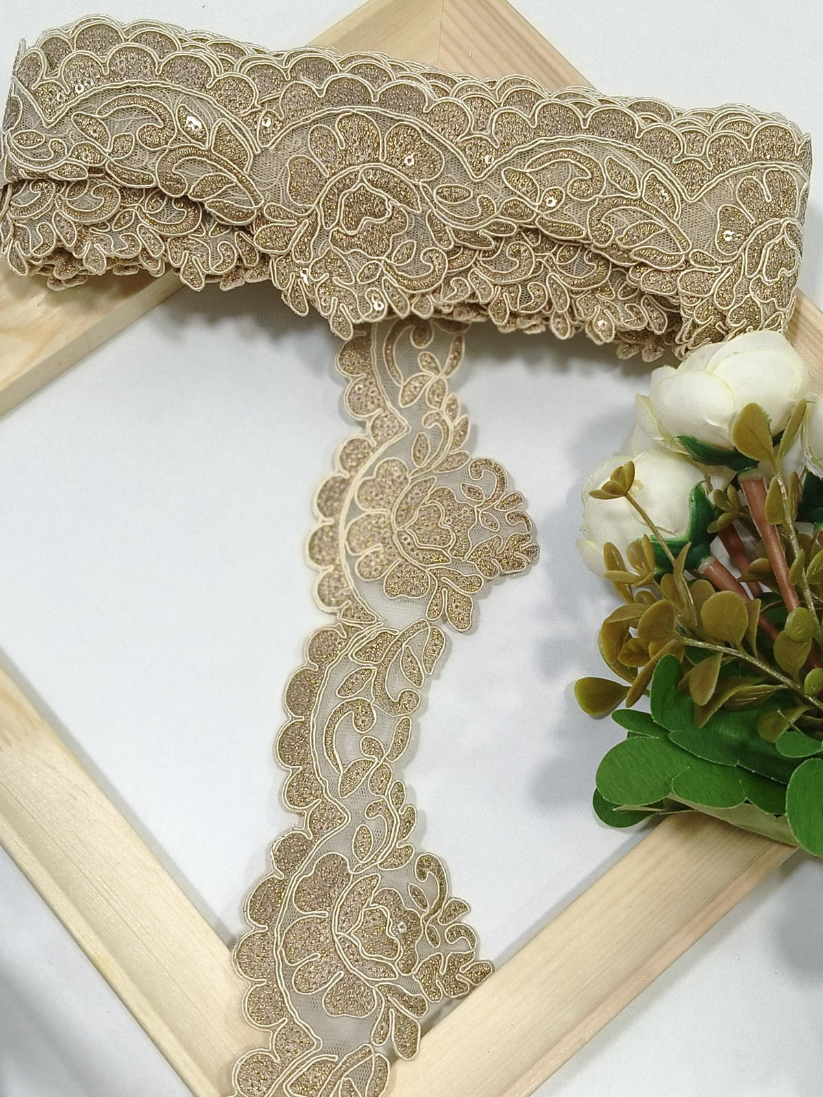 Coding Embroidered Zari Border 09 – 4 Colours | Artiza Lace