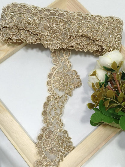 Coding Embroidered Zari Border 09 – 4 Colours | Artiza Lace
