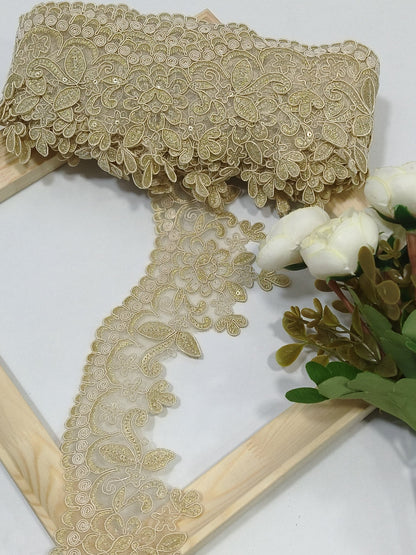 Coding Embroidered Zari Border 10 – 4 Colours | Artiza Lace