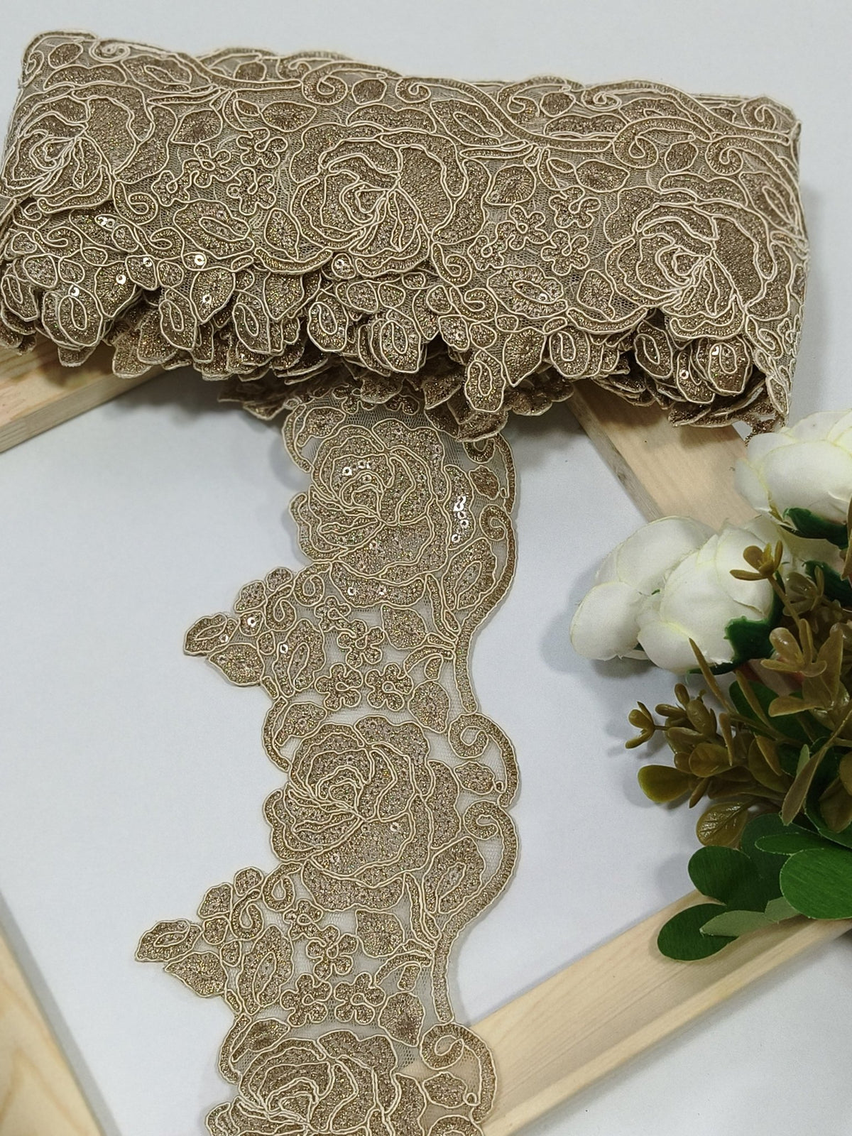 Coding Embroidered Zari Border 11 – 4 Colours | Artiza Lace