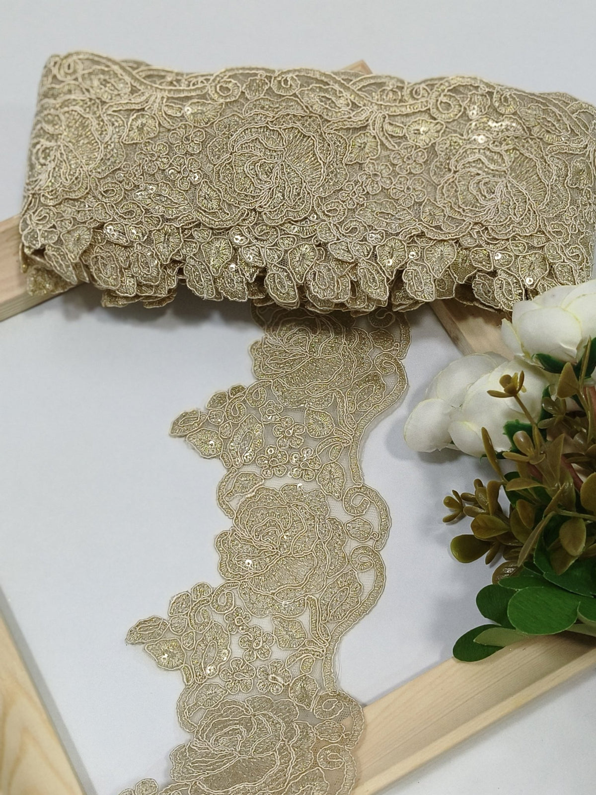 Coding Embroidered Zari Border 11 – 4 Colours | Artiza Lace