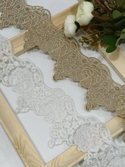 Coding Embroidered Zari Border 11 – 4 Colours | Artiza Lace