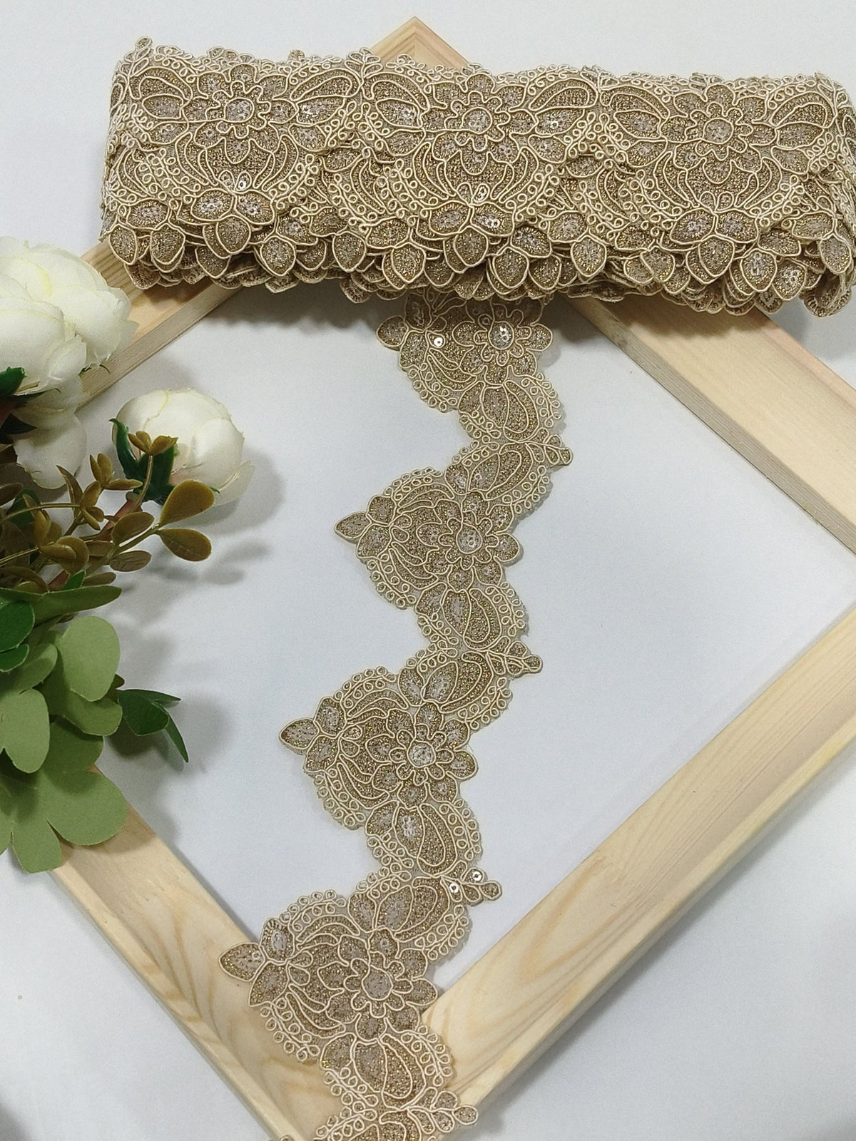 Coding Embroidered Zari Border 12 – 4 Colours | Artiza Lace