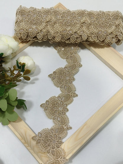 Coding Embroidered Zari Border 12 – 4 Colours | Artiza Lace