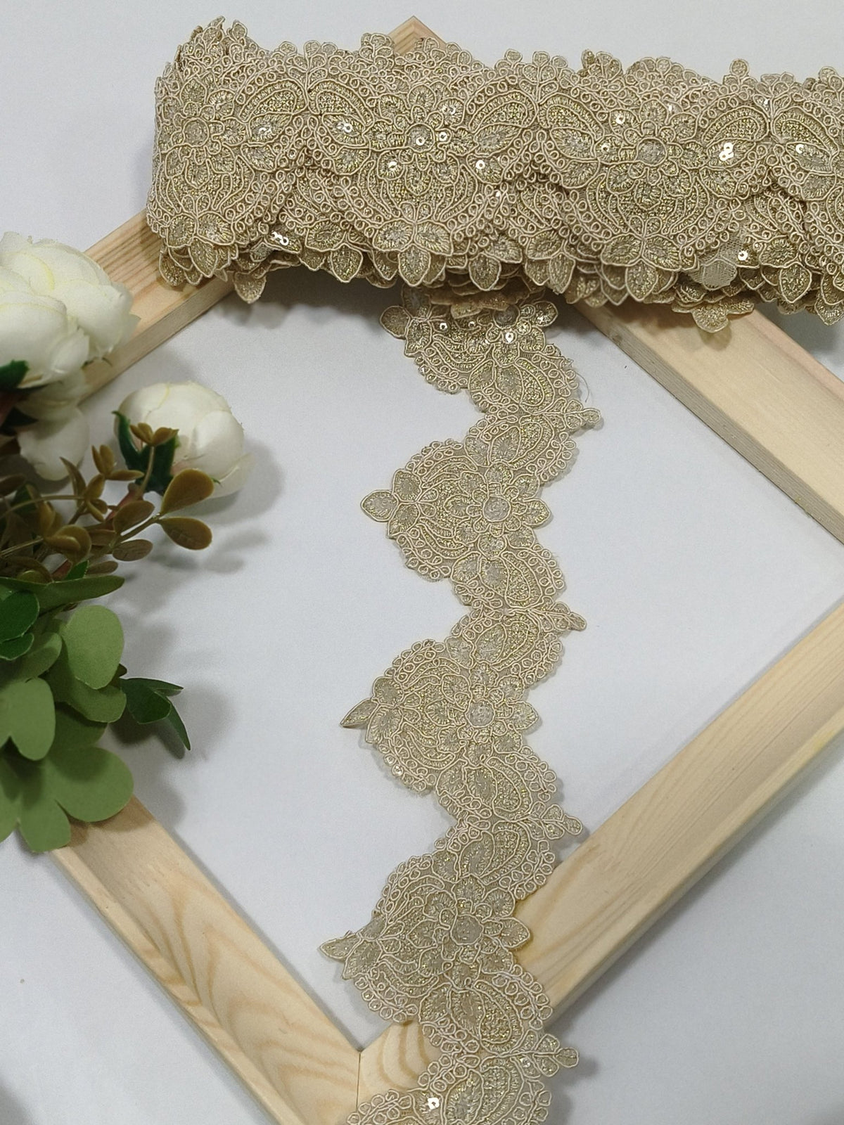 Coding Embroidered Zari Border 12 – 4 Colours | Artiza Lace