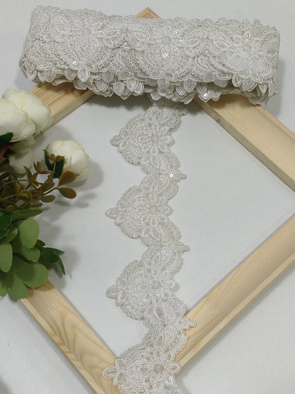 Coding Embroidered Zari Border 12 – 4 Colours | Artiza Lace