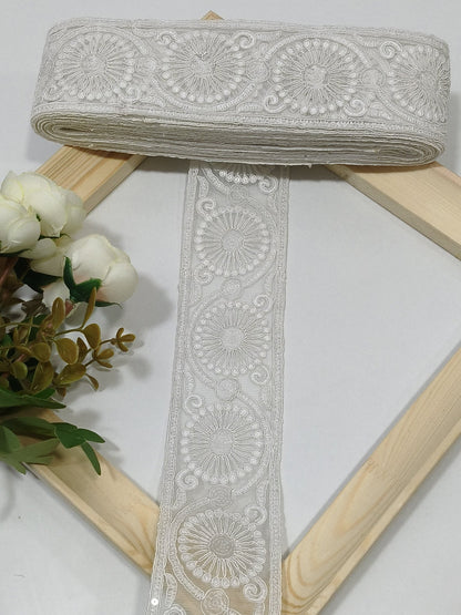 Coding Embroidered Zari Border 13 – 4 Colours | Artiza Lace