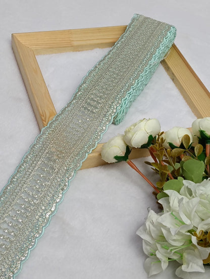 Embroidery Lace Jari Border - Artiza Lace