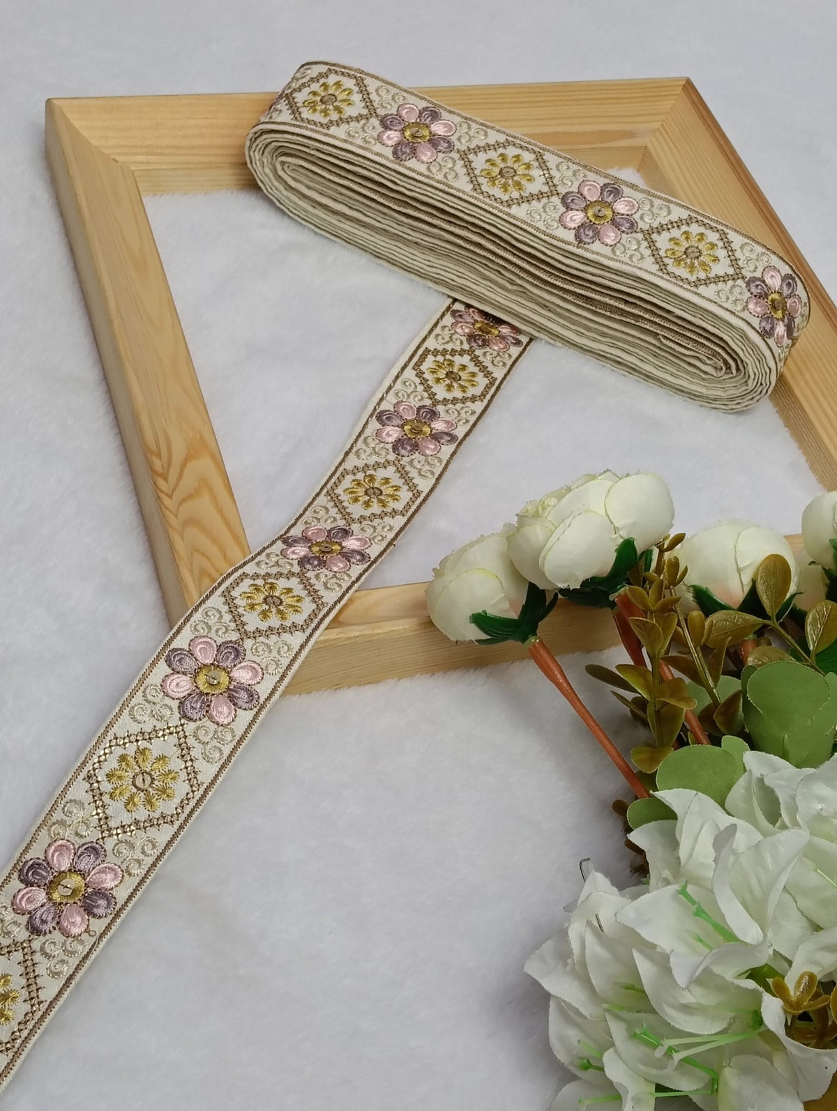 Embroidery Lace Jari Border - Artiza Lace