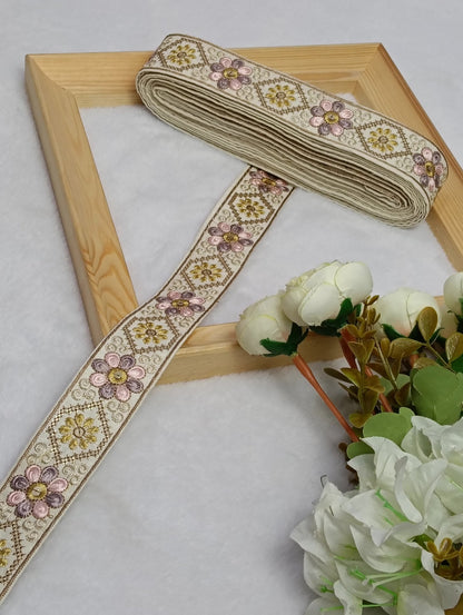 Embroidery Lace Jari Border - Artiza Lace