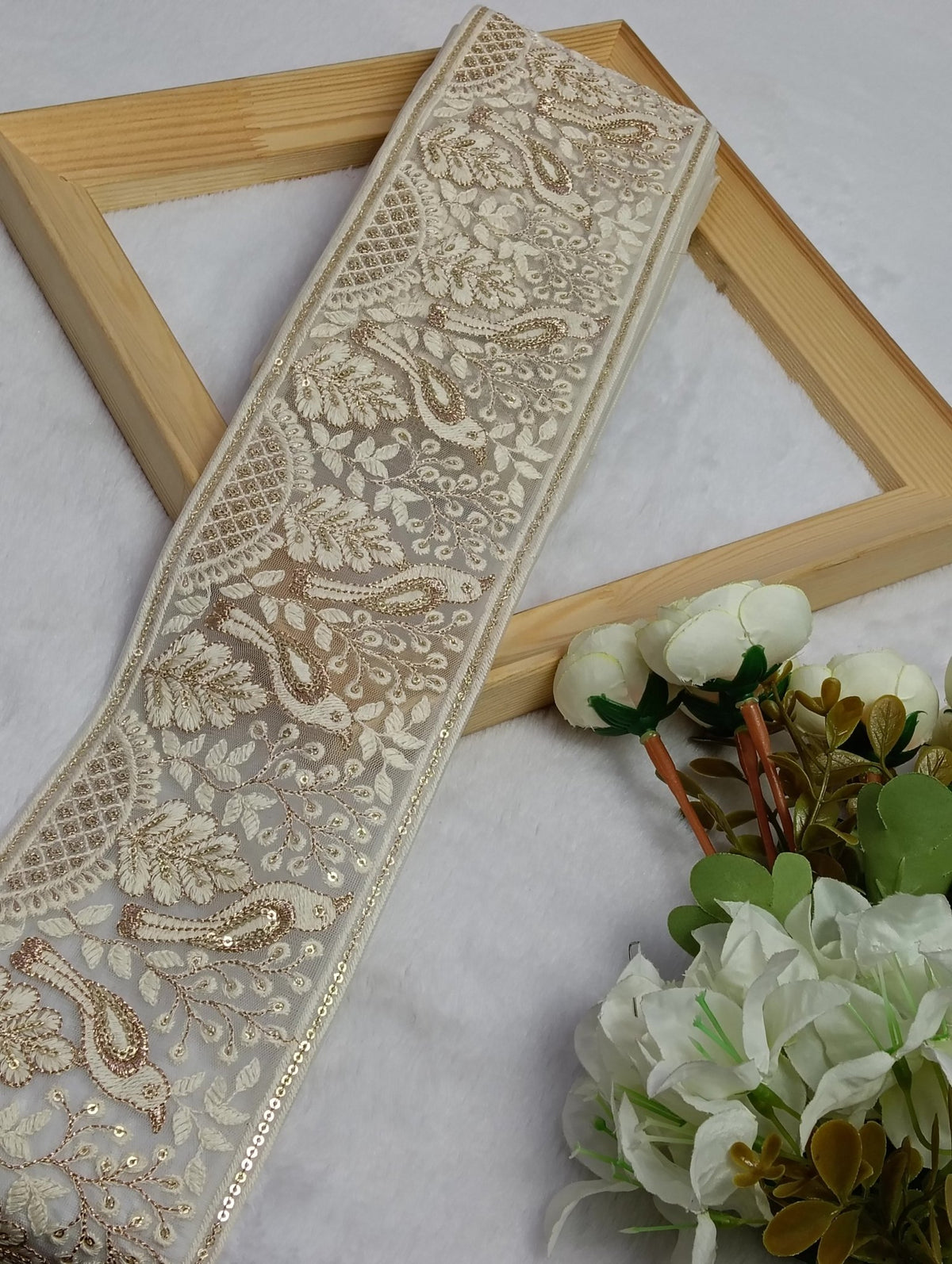 Embroidery Lace Jari Border - Artiza Lace