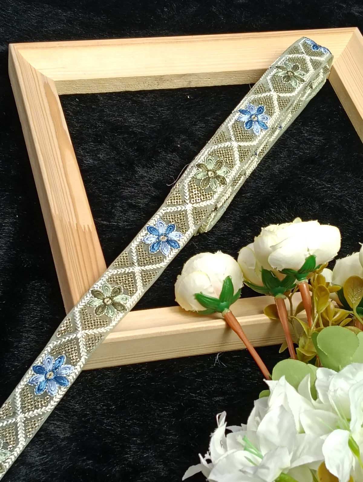 Embroidery Lace Jari Border - Artiza Lace