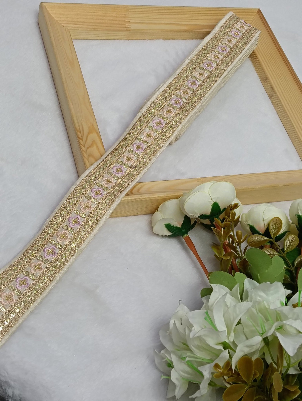 Embroidery Lace Jari Border - Artiza Lace