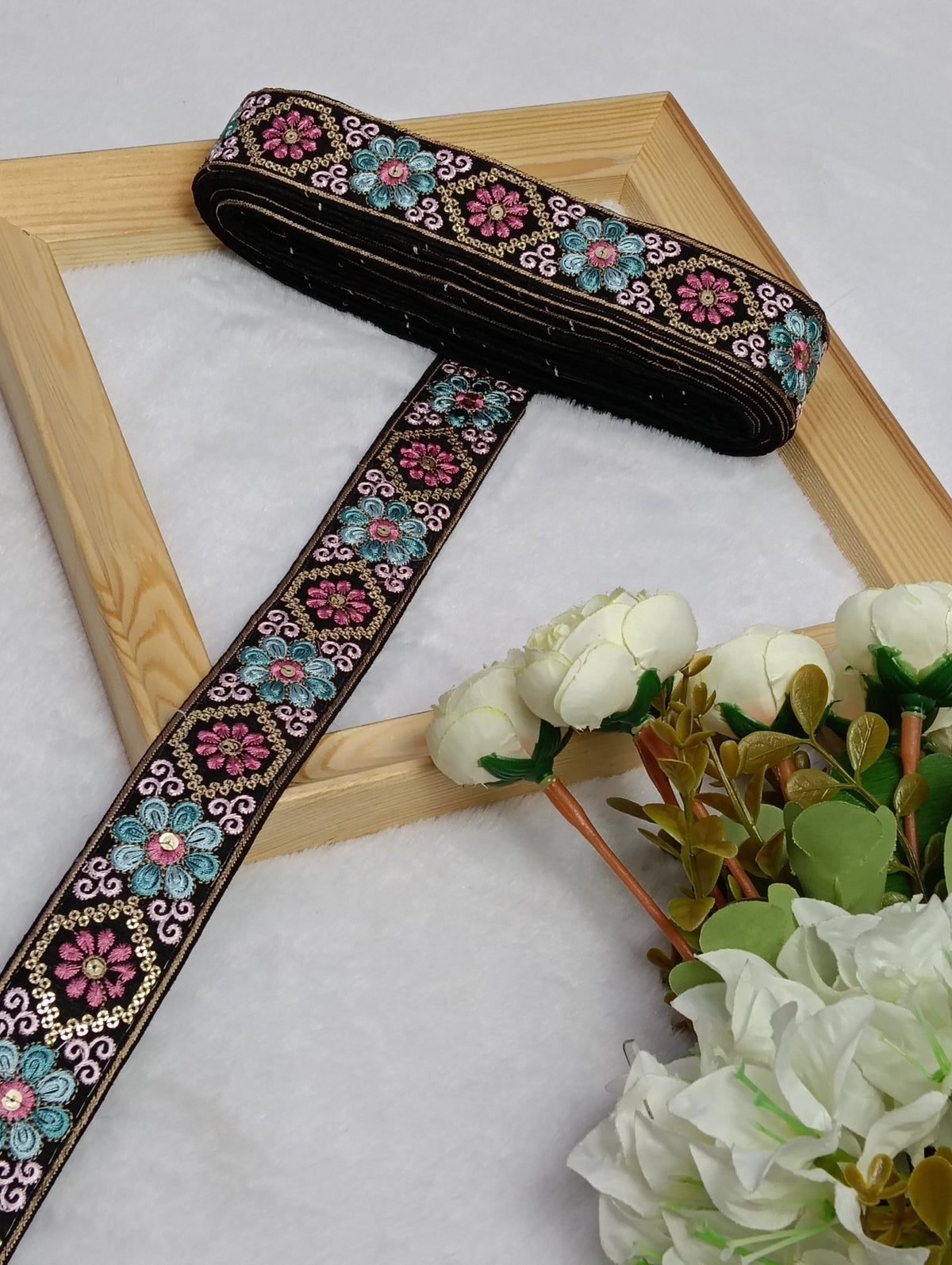 Embroidery Lace Jari Border - Artiza Lace