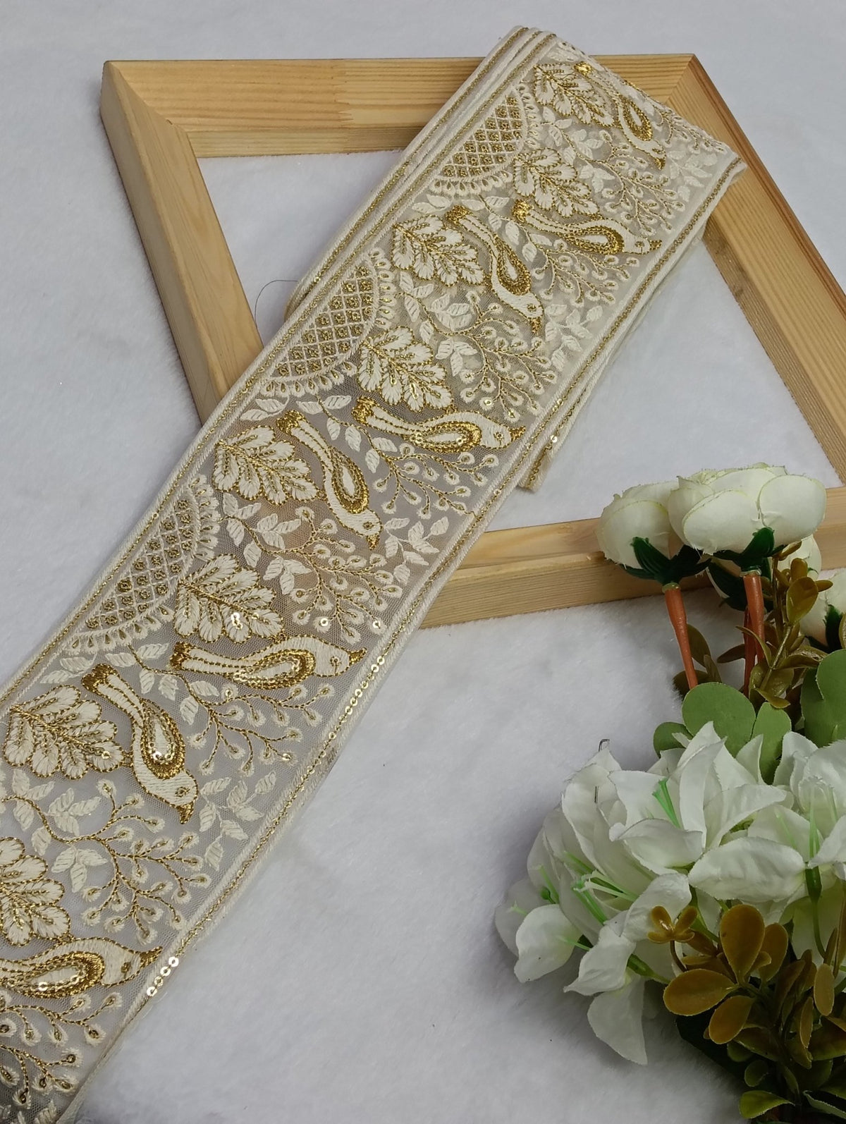 Embroidery Lace Jari Border - Artiza Lace