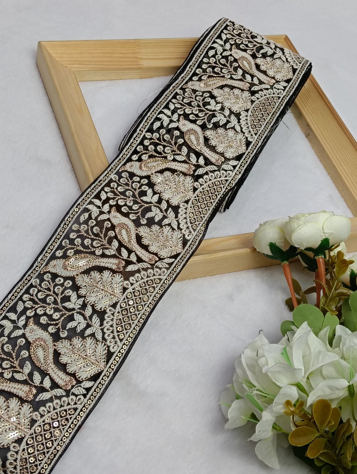 Embroidery Lace Jari Border - Artiza Lace