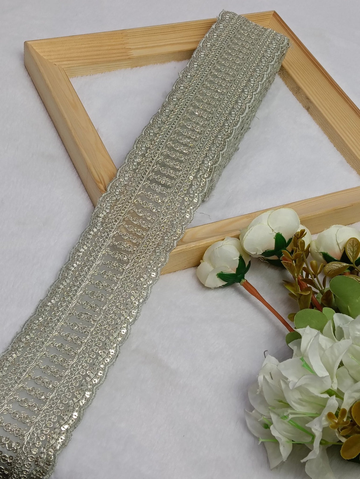Embroidery Lace Jari Border - Artiza Lace